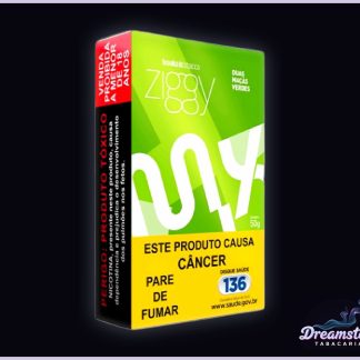 Essência para Narguilé Ziggy Duas Maçãs Verdes 50g