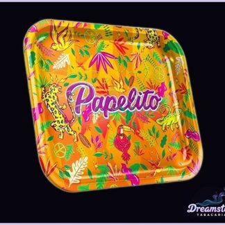Bandeja de Metal Papelito - Fauna & Flora - Laranja - Grande