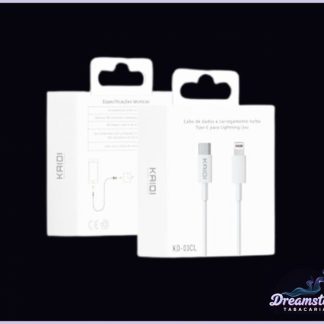 Cabo Carregador Turbo Tipo C para iOS/iPhone Kaidi 2 Metros