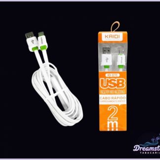 Cabo Carregador Turbo USB para Tipo C Kaidi – 2 Metros