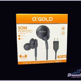 Fone de Ouvido Som Perfeito Tipo C Gold FN-A61