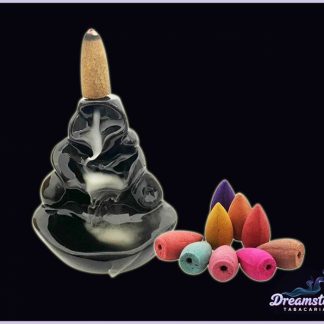 Kit Incensário de Porcelana Cascata + 9 Incensos Cone Sortid