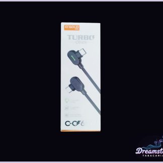 Cabo Carregador Turbo Lateral Tipo C para Tipo C 60W - 1 m