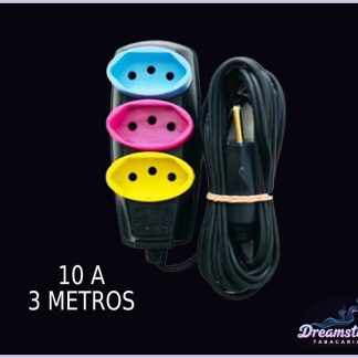 Extensão para Tomada 3 Pinos - 10A - 3 metros