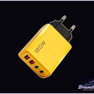 Tomada para Carregador Quádrupla Turbo USB + Tipo C 120W
