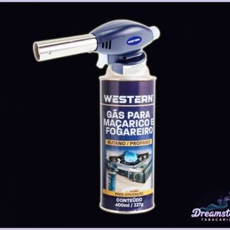 Kit Maçarico Alta Temperatura Ajustável + Gás Butano Western
