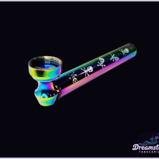 Pipe de Metal Caveira Multicolorido – Compacto e Estiloso