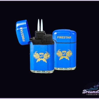 Isqueiro Maçarico Firestar Duas Chamas Recarregável Azul