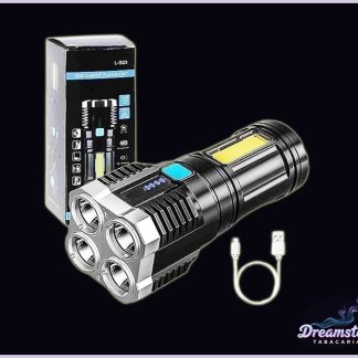 Lanterna Led L19 - 4 Núcleos Recarregável USB Alta Potência